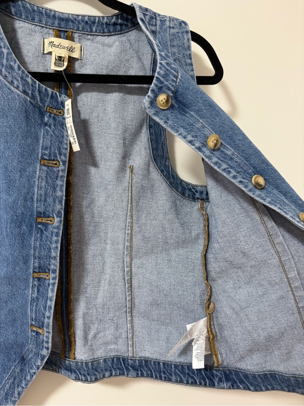 NWT Madewell Denim Cutaway Vest Top - Size 10 - Picture 6 of 6